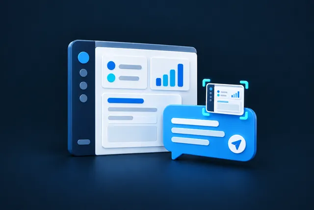 An application window with a comment bubble and an automatically attached screenshot.